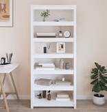 VidaXL Boekenkast 80x35x183 cm massief grenenhout wit