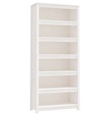 VidaXL Boekenkast 80x35x183 cm massief grenenhout wit