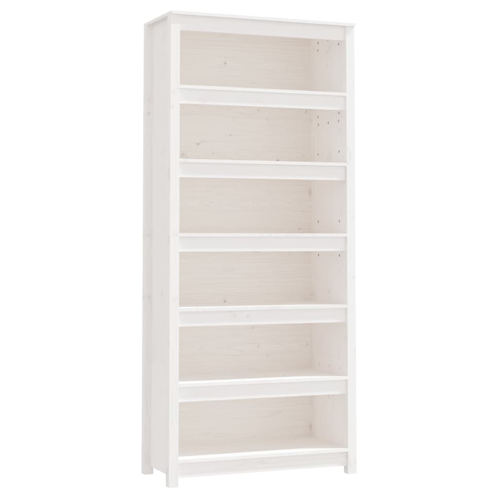 VidaXL Boekenkast 80x35x183 cm massief grenenhout wit