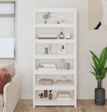 VidaXL Boekenkast 80x35x183 cm massief grenenhout wit