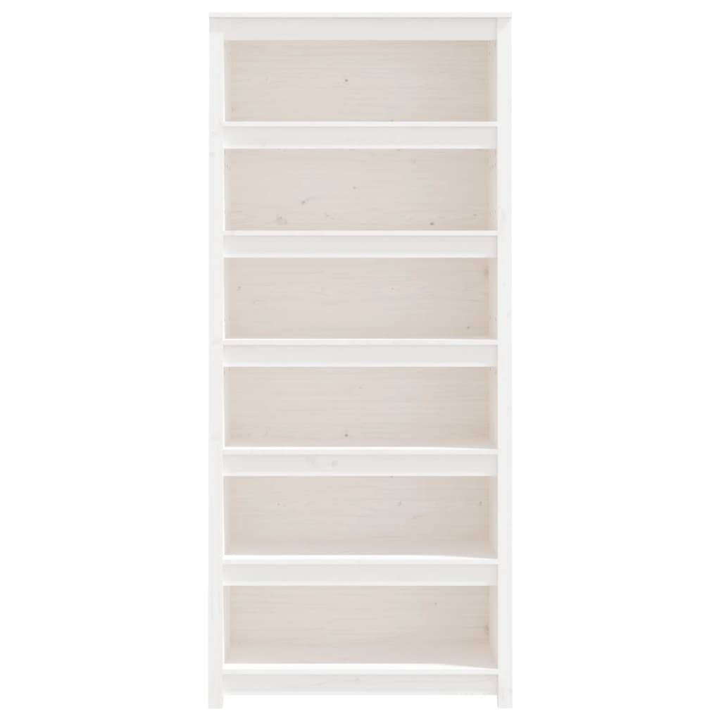 VidaXL Boekenkast 80x35x183 cm massief grenenhout wit