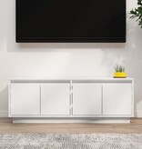 VidaXL Tv-meubel 110x34x40 cm massief grenenhout wit