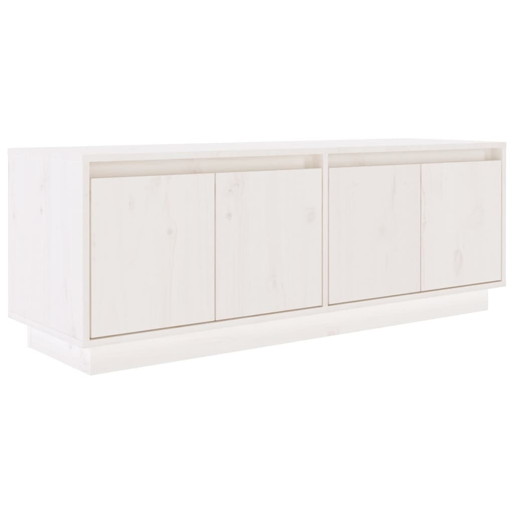 VidaXL Tv-meubel 110x34x40 cm massief grenenhout wit
