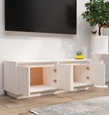 VidaXL Tv-meubel 110x34x40 cm massief grenenhout wit