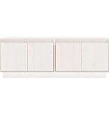 VidaXL Tv-meubel 110x34x40 cm massief grenenhout wit