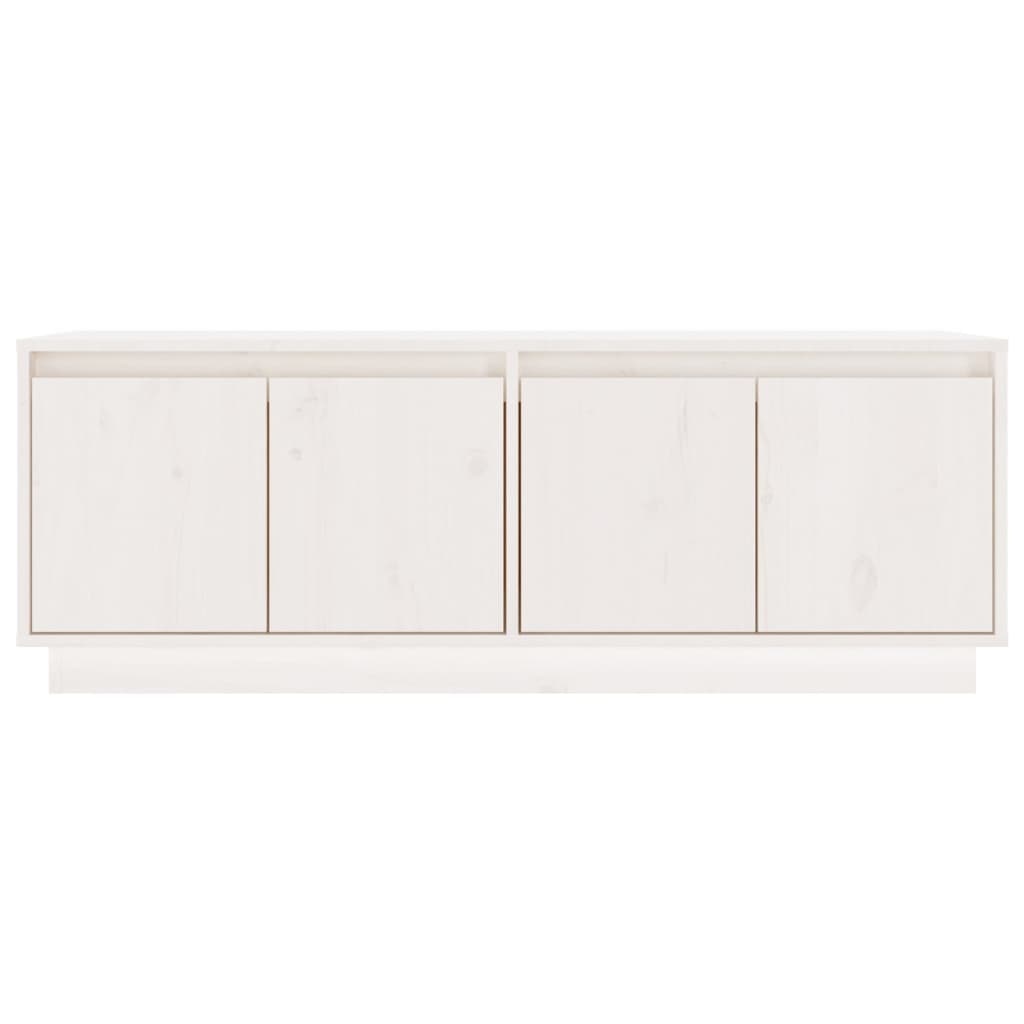VidaXL Tv-meubel 110x34x40 cm massief grenenhout wit