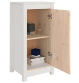 VidaXL Dressoirs 2 st 39x35x80 cm massief grenenhout wit