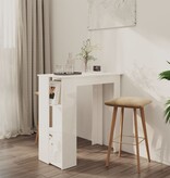 VidaXL Bartafel met schap 102x50x103,5 cm bewerkt hout hoogglans wit