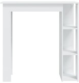 VidaXL Bartafel met schap 102x50x103,5 cm bewerkt hout hoogglans wit