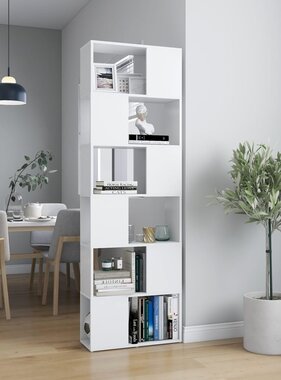 VidaXL Boekenkast/kamerscherm 60x24x186 cm wit