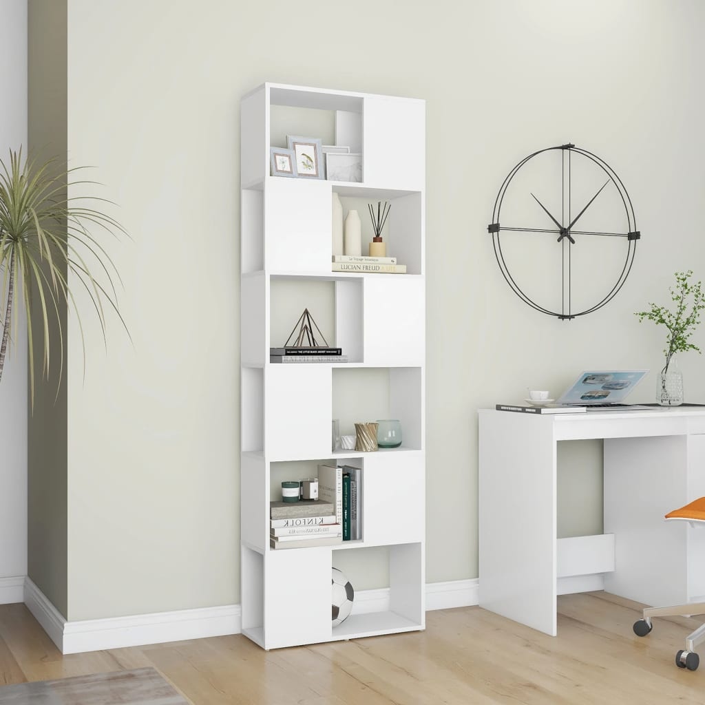 VidaXL Boekenkast/kamerscherm 60x24x186 cm wit