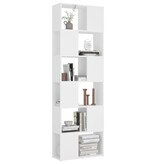 VidaXL Boekenkast/kamerscherm 60x24x186 cm wit