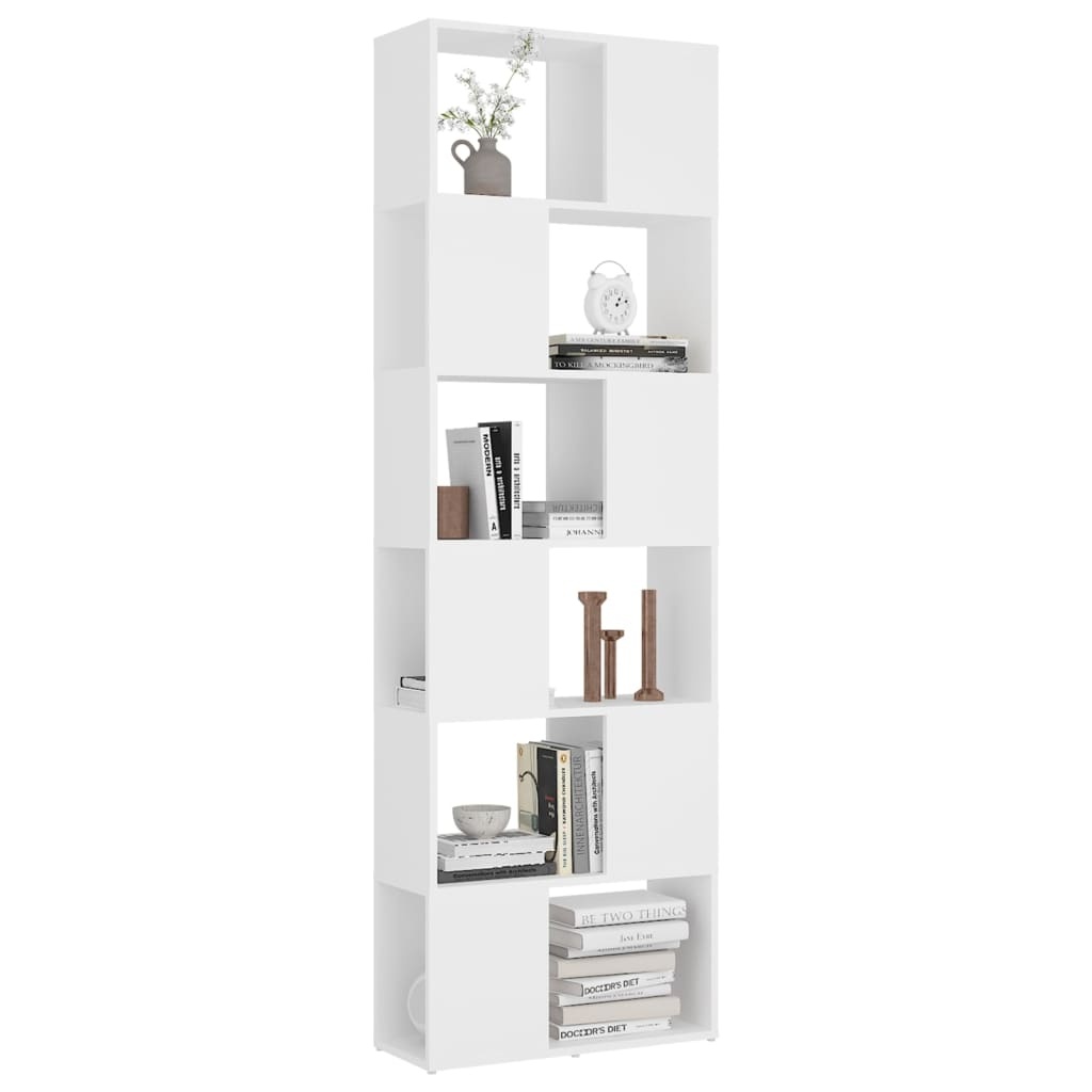 VidaXL Boekenkast/kamerscherm 60x24x186 cm wit