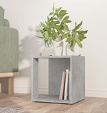 VidaXL Bijzettafel 33x33x34,5 cm bewerkt hout betongrijs