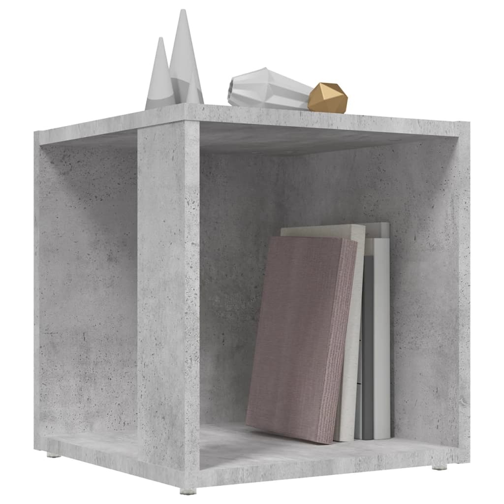 VidaXL Bijzettafel 33x33x34,5 cm bewerkt hout betongrijs