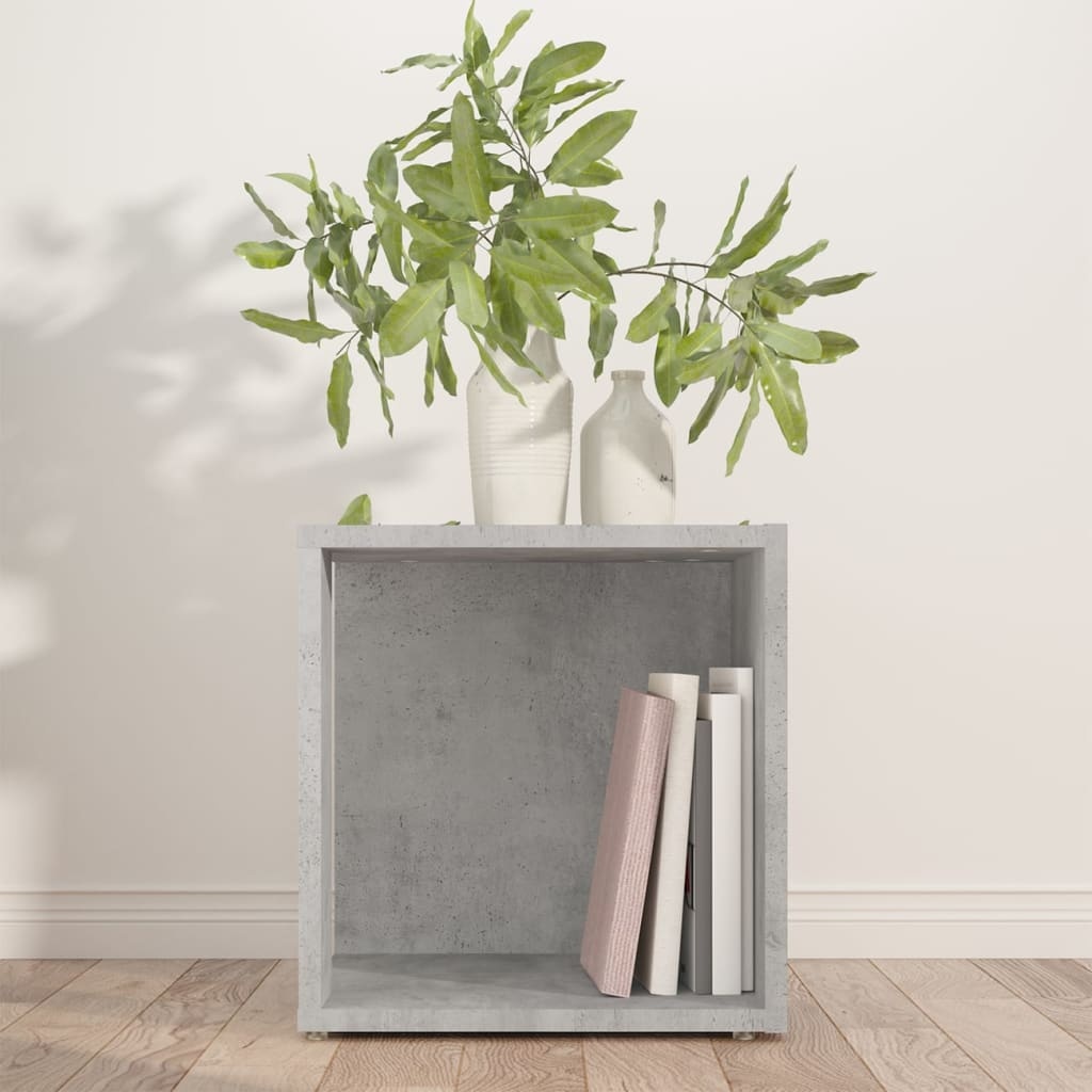VidaXL Bijzettafel 33x33x34,5 cm bewerkt hout betongrijs