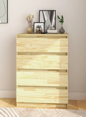 VidaXL Bijzetkast 60x36x84 cm massief grenenhout