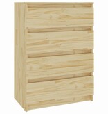 VidaXL Bijzetkast 60x36x84 cm massief grenenhout