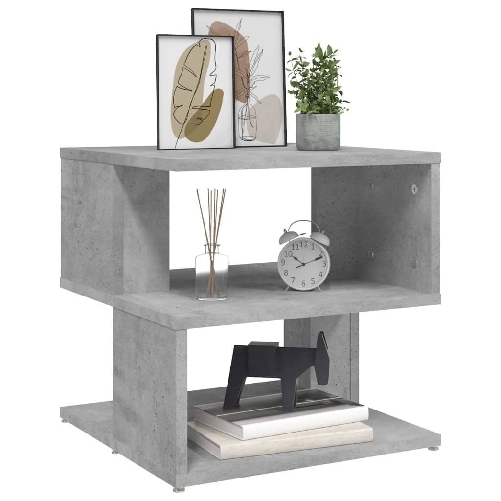 VidaXL Bijzettafel 40x40x40 cm bewerkt hout betongrijs