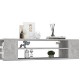 VidaXL Tv-hangmeubel 100x30x26,5 cm bewerkt hout betongrijs