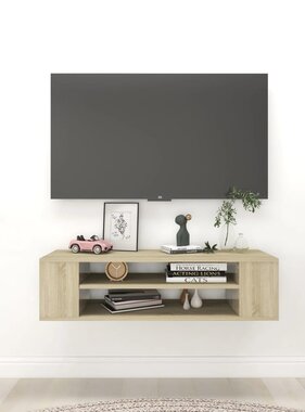 VidaXL Tv-hangmeubel 100x30x26,5 cm bewerkt hout sonoma eikenkleurig