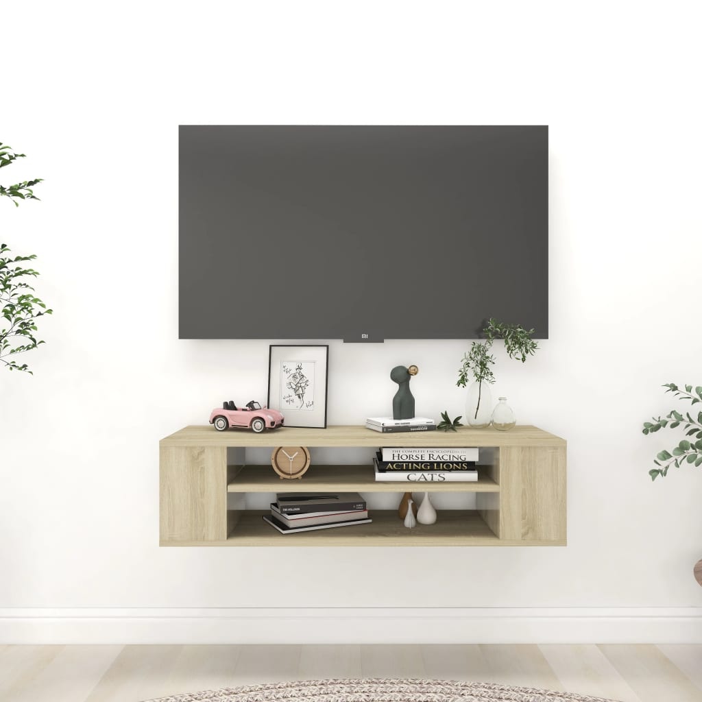 VidaXL Tv-hangmeubel 100x30x26,5 cm bewerkt hout sonoma eikenkleurig