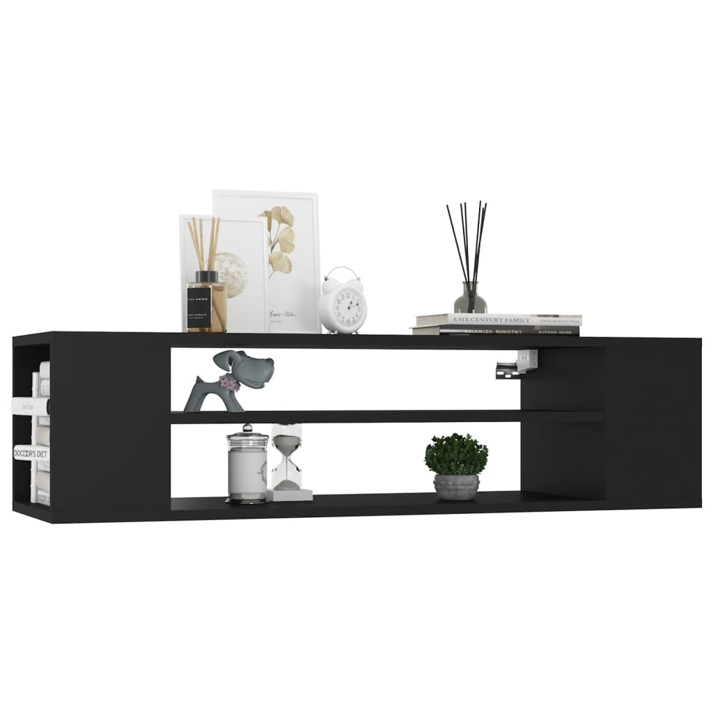 VidaXL Tv-hangmeubel 100x30x26,5 cm bewerkt hout zwart