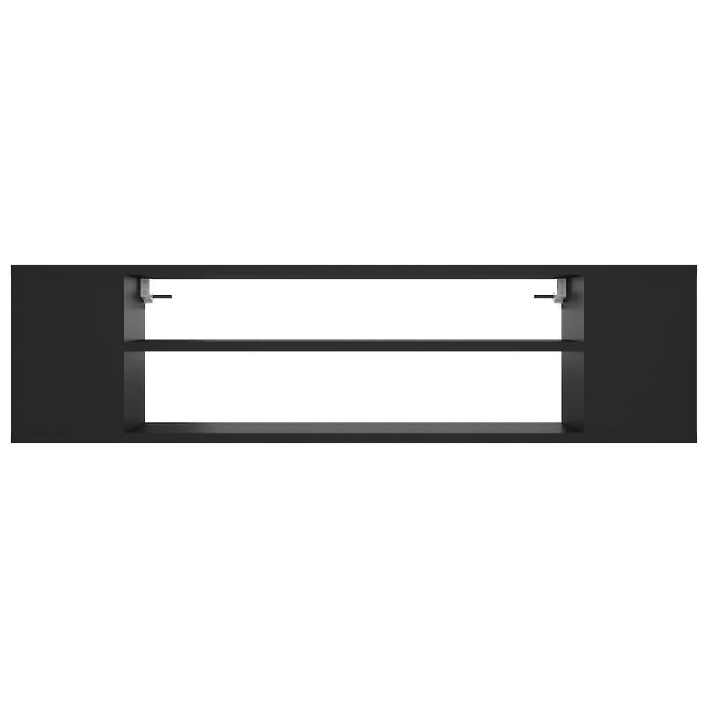 VidaXL Tv-hangmeubel 100x30x26,5 cm bewerkt hout zwart