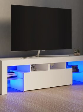 VidaXL Tv-meubel met LED-verlichting 140x36,5x40 cm wit