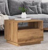 VidaXL Salontafel met LED-verlichting 50x49x40 cm artisan eikenkleurig