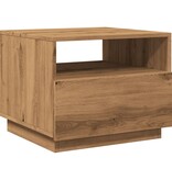 VidaXL Salontafel met LED-verlichting 50x49x40 cm artisan eikenkleurig