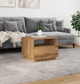VidaXL Salontafel met LED-verlichting 50x49x40 cm artisan eikenkleurig