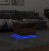VidaXL Salontafel met LED-verlichting 50x49x40 cm artisan eikenkleurig