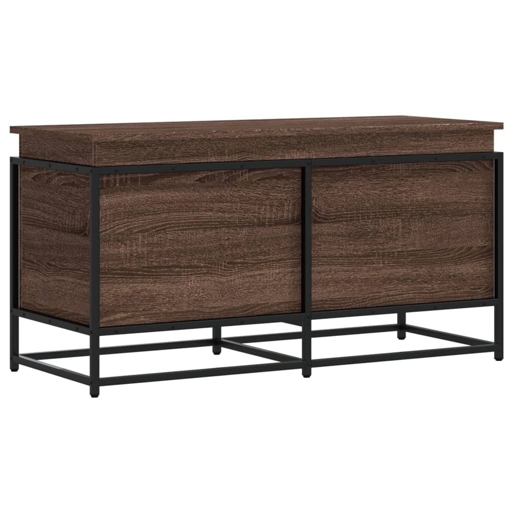 VidaXL Opbergbox met deksel 100x40x51,5 cm bewerkt hout bruin eiken