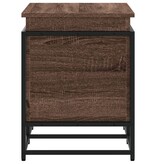VidaXL Opbergbox met deksel 100x40x51,5 cm bewerkt hout bruin eiken