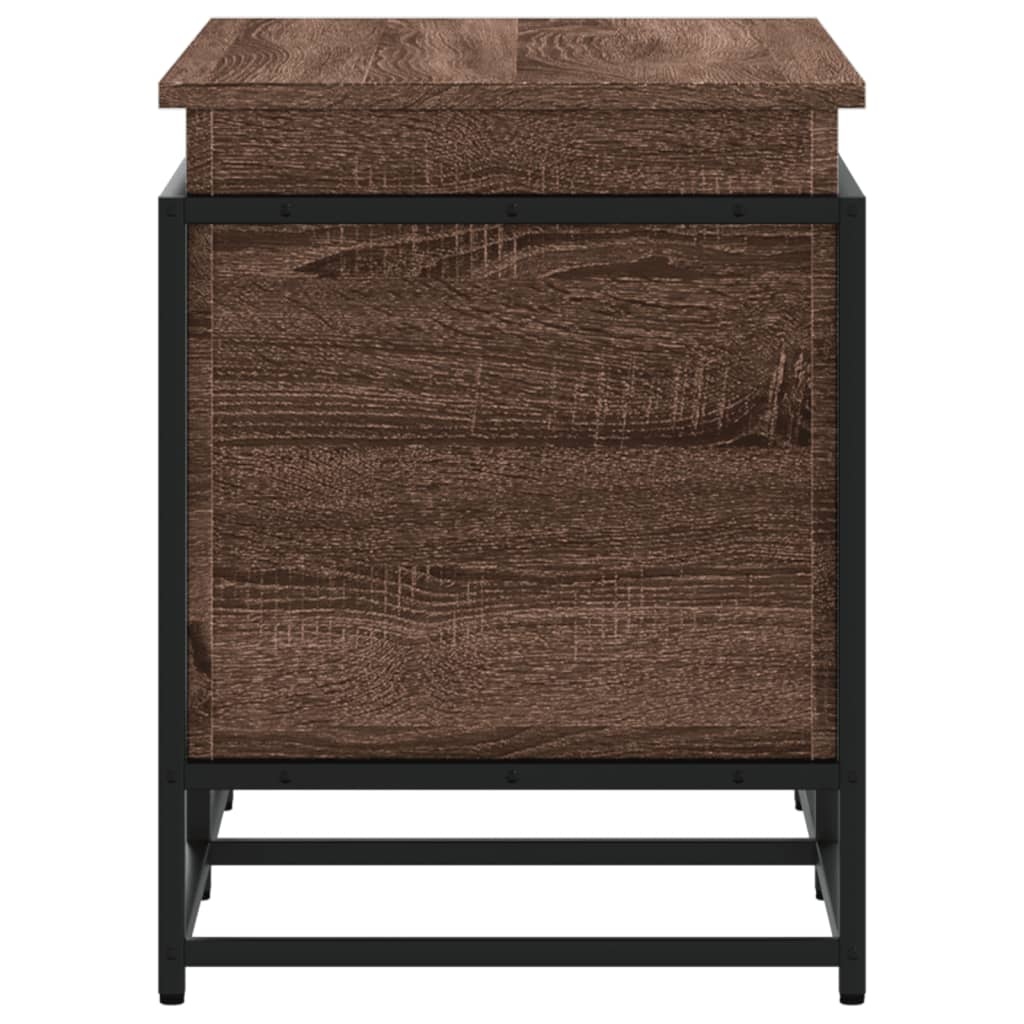VidaXL Opbergbox met deksel 100x40x51,5 cm bewerkt hout bruin eiken
