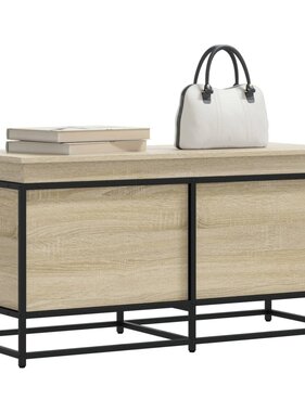 VidaXL Opbergbox met deksel 100x40x51,5 cm bewerkt hout sonoma eiken