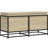 VidaXL Opbergbox met deksel 100x40x51,5 cm bewerkt hout sonoma eiken