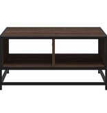 VidaXL Salontafel 60,5x60,5x30 cm bewerkt hout en metaal bruin eiken