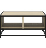 VidaXL Salontafel 60,5x60,5x30 cm bewerkt hout en metaal sonoma eiken