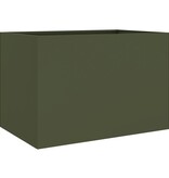 VidaXL Plantenbak 62x47x46 cm koudgewalst staal olijfgroen
