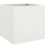 VidaXL Plantenbak 49x47x46 cm koudgewalst staal wit
