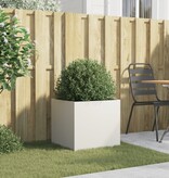 VidaXL Plantenbak 49x47x46 cm koudgewalst staal wit