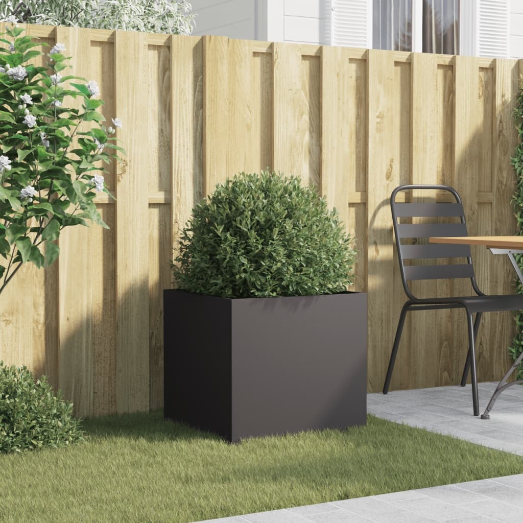 VidaXL Plantenbak 49x47x46 cm koudgewalst staal zwart