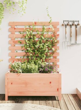 VidaXL Plantenbak met rek 79x39,5x114 cm massief douglashout