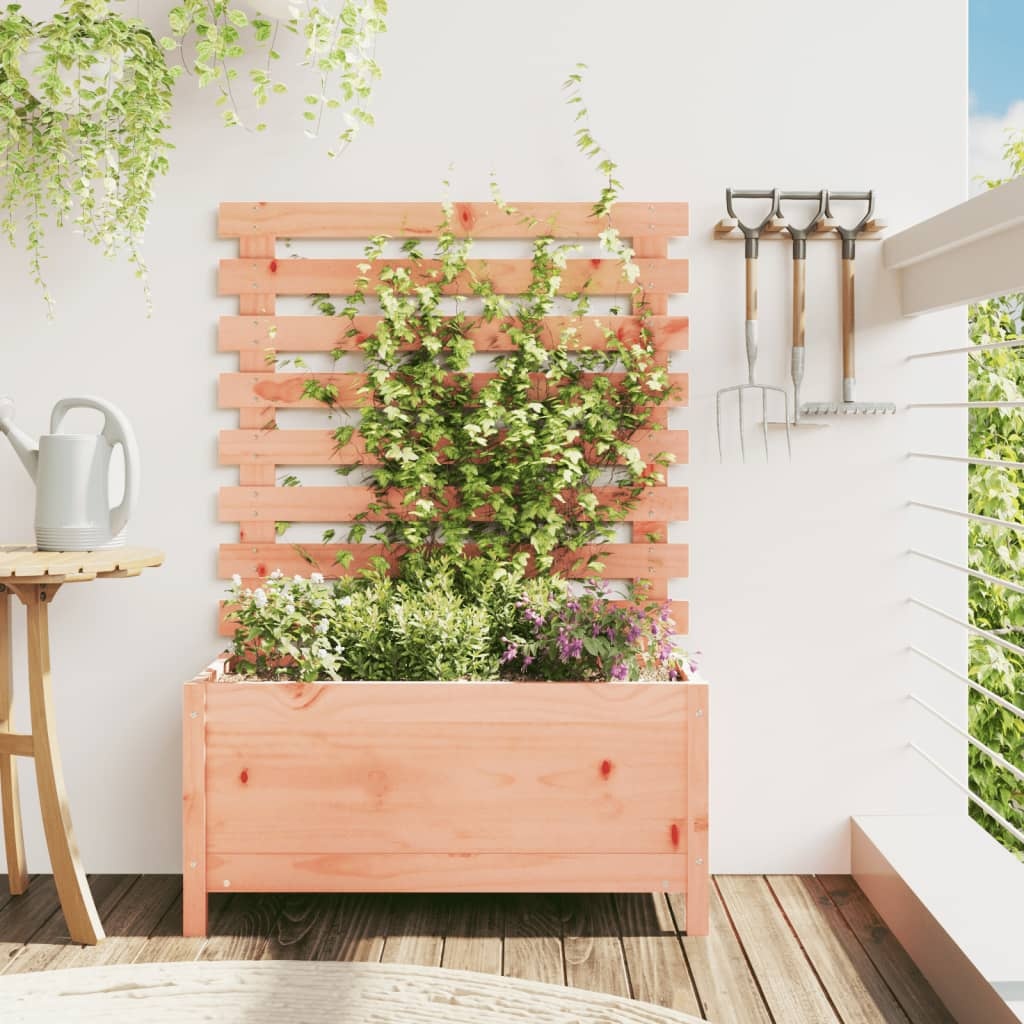VidaXL Plantenbak met rek 79x39,5x114 cm massief douglashout