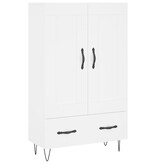 VidaXL Hoge kast 69,5x31x115 cm bewerkt hout wit