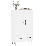 VidaXL Hoge kast 69,5x31x115 cm bewerkt hout wit