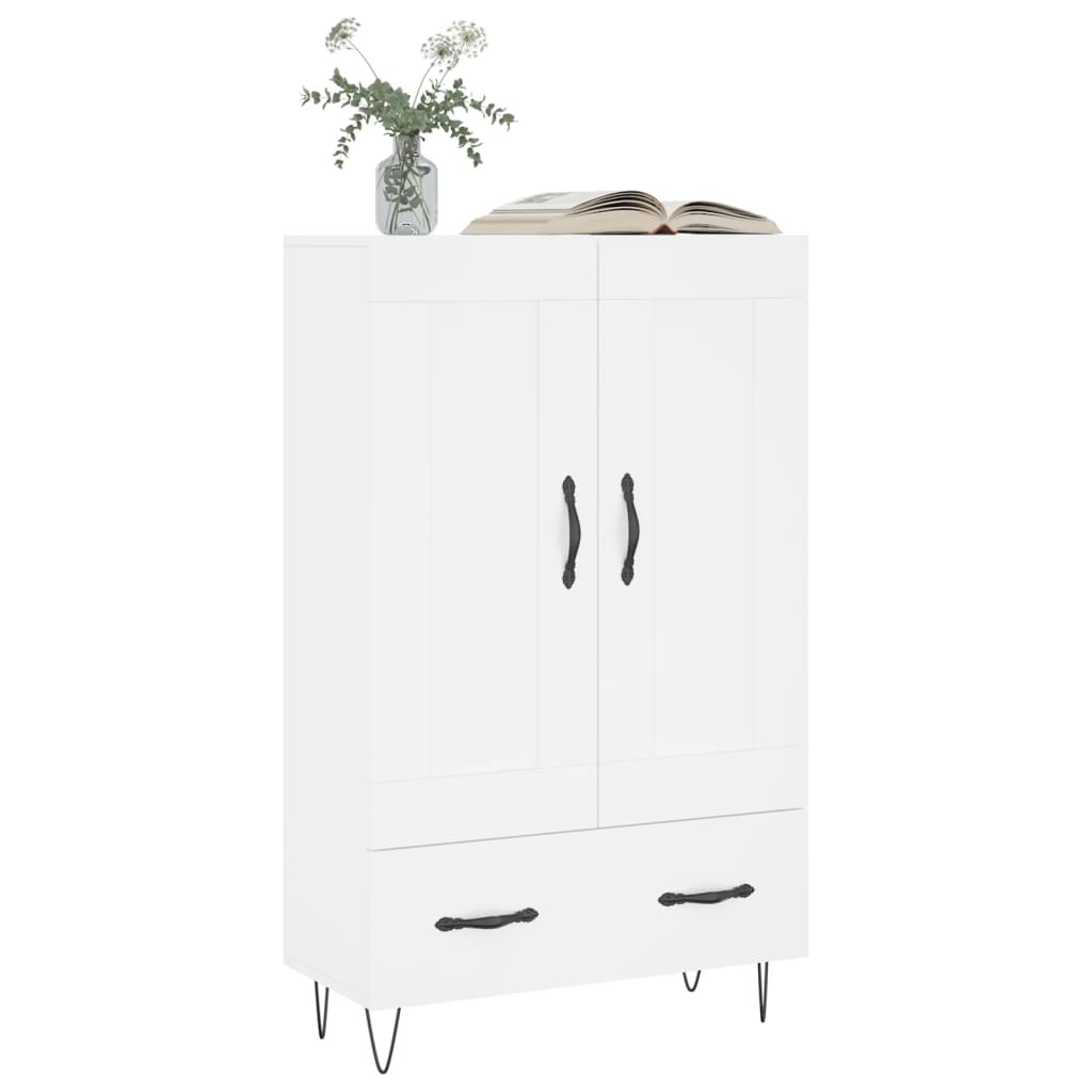 VidaXL Hoge kast 69,5x31x115 cm bewerkt hout wit