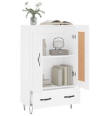VidaXL Hoge kast 69,5x31x115 cm bewerkt hout wit